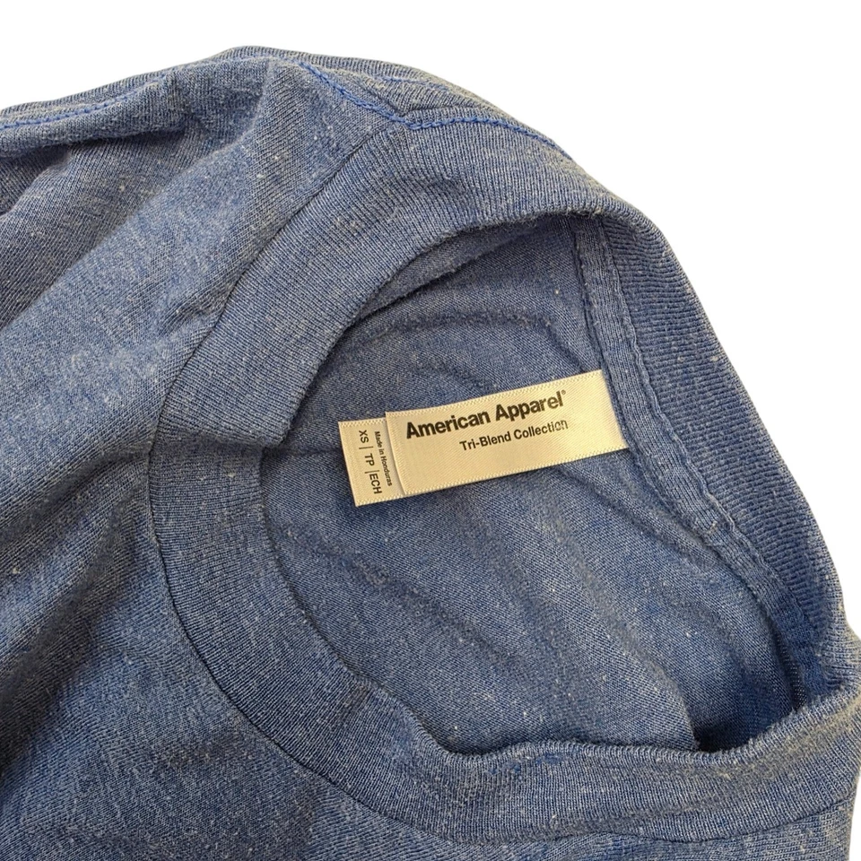 American Apparel Kids T Shirt XS Blue Bike Alaska Graphic Tee Top - Image 3 of 4