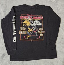 Budweiser Guns 'N Hoses T Shirt Men's Medium Bayside Made in USA 2019