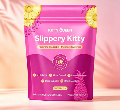 Kitty Queen Slippery Kitty Probiotic Gummies Pineapple 30ct