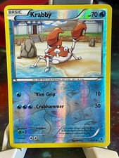 POKEMON KRABBY 13/1195 COMMON REVERSE HOLOFOIL PHANTOM FORCES NM  CARD