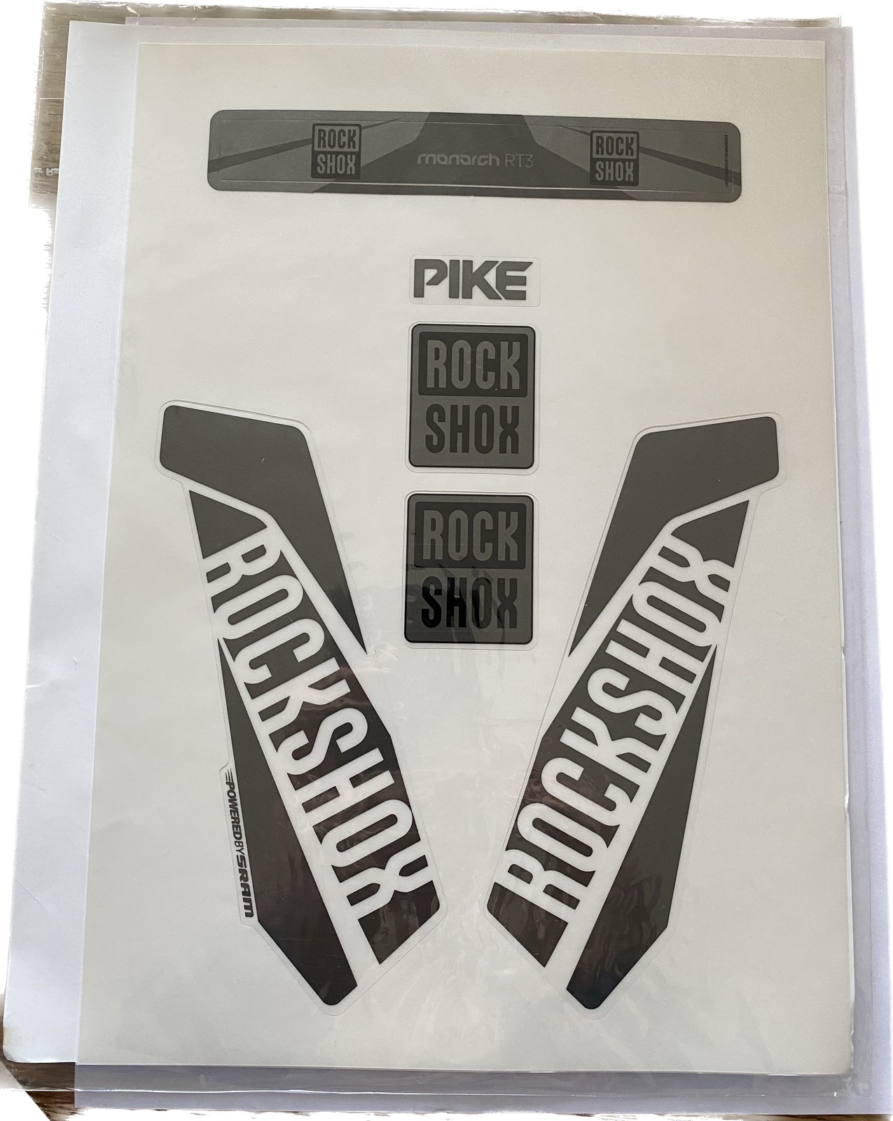 Kit Autocollants DEVINCI ROCK SHOX Pike Gris Haute Résistance Protection VTT