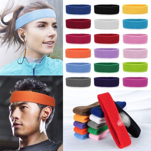 Cloth Sports Headbands Elastic Hair Bands Athletic Sweat Bands Cotton Sweatband