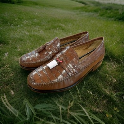 New Florsheim Pisa Moc Toe Tassel Loafer Mens Sz 10 EEE Brown Leather Shoe 18469