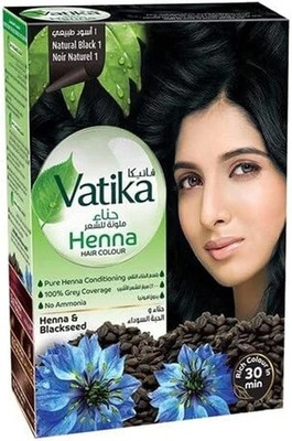 Neu Vatika Henna Haarfarbe 1 natürlich schwarz 60g x 2 | Kostenloser Versand weltweit