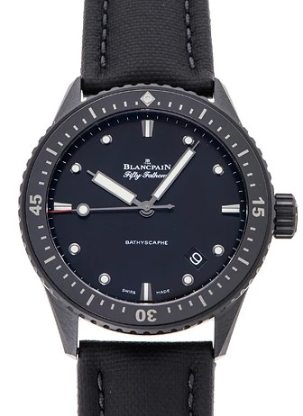Blancpain — Blancpain Fifty Fathoms Bathyscaphe 5000-0130-B52A CE 43.6mm Automatic #KMW528