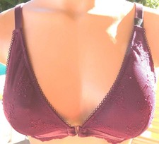 Victorias Secret Vintage Nwt bra bralette M front close velvet kir lined Racer