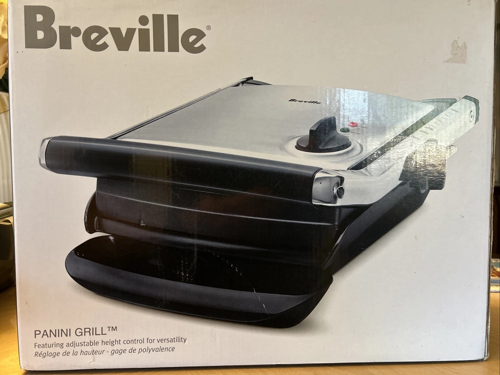 NEW BREVILLE PANINI GRILL PRESS TG425XL BRUSHED STAINLESS 1500W