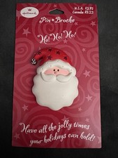 Hallmark Christmas Santa Claus Lapel Pin Holiday Brooch Vintage Collectible