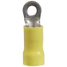 15 pc TE AMP 34852 Terminal Ring Tongue, 12-10AWG, Yellow, Stud Size 6