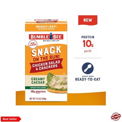 Snack On The Run! Protein Snack Pack - Creamy Caesar Chicken Salad with Crack...