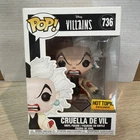 Funko Pop! Disney Villains Cruella De Vil Diamond Vinyl Figure #736 Hot Topic Ex