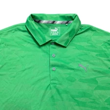 Puma Golf Performance Polo TPC Las Vegas Shirt Green Lightweight Mens Size XXL