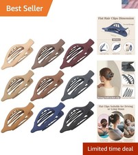 Versatile 9 Pack of Matte Hair Claw Clips - Secure Grip for Every Occasion