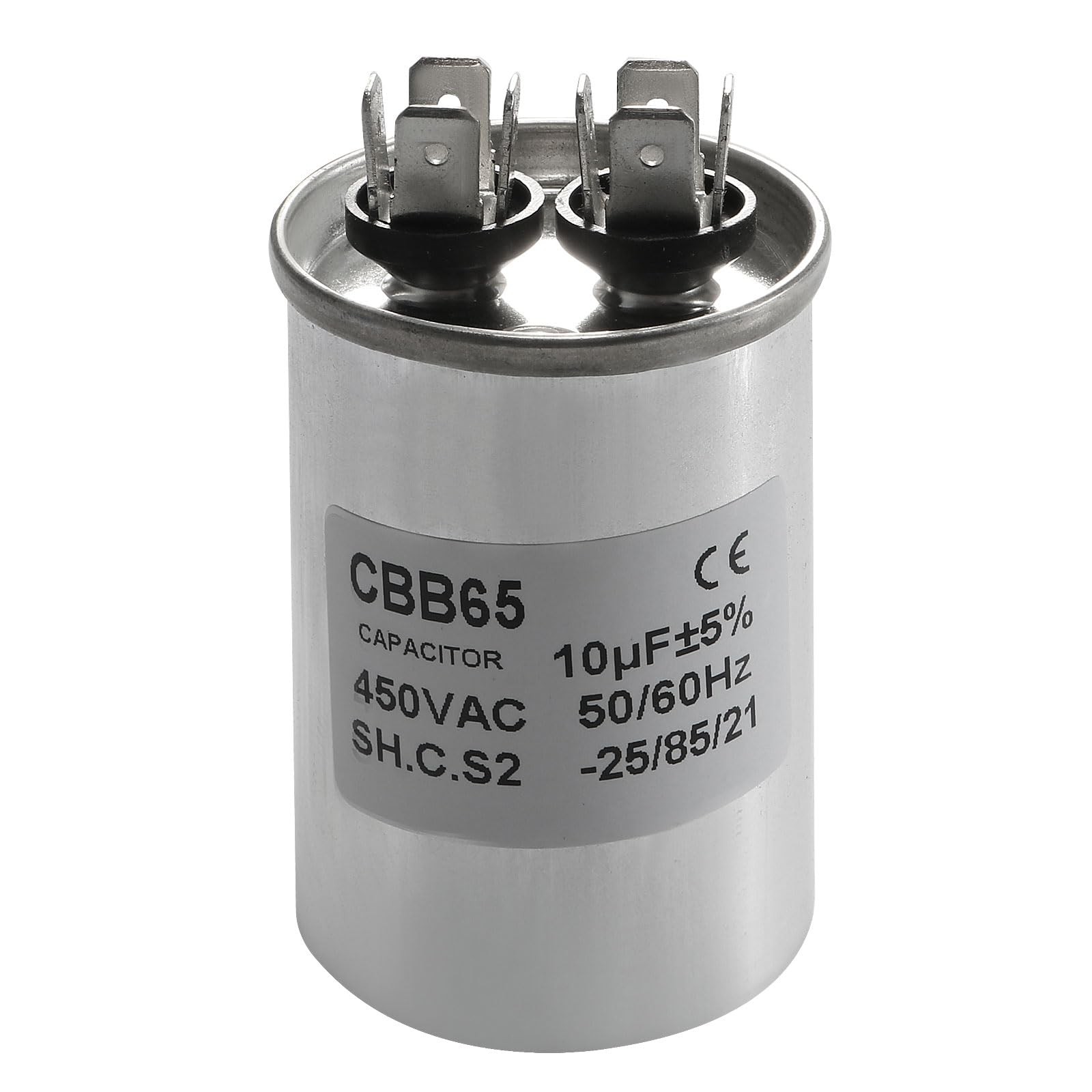 Condensateur CBB65 10 uF pour moteur AC 450V en aluminium durable