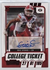 2021 Panini Contenders Draft Picks College Game Ticket Red Eric Stokes Auto 19ed