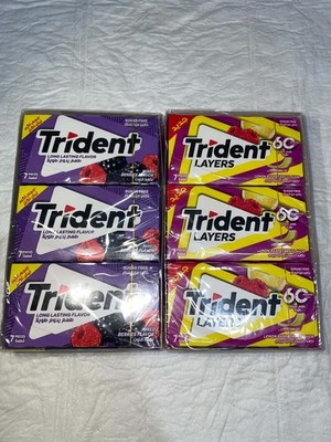 Trident Layers Lemon & Raspberry /Mixed Berries (Pack of 12) - Read Description