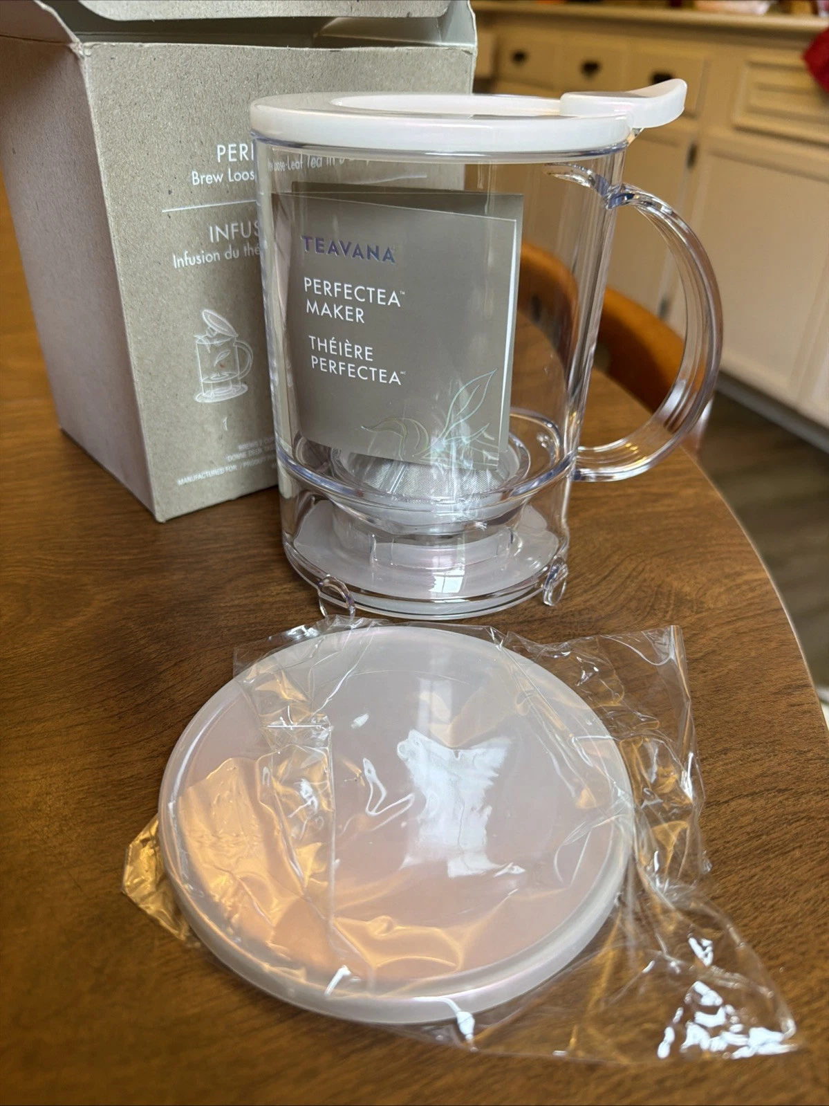 Teavana PERFECTEA MAKER NEW IN BOX 16 Oz Oval Tea Infuser Lid Cosster
Opens in a new window or tab