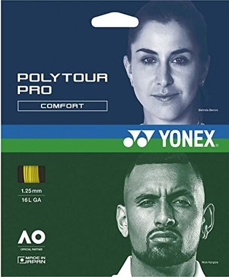 Neue YONEX Tennissaite Polytour Pro 125 200m Flash Yellow 557 1,25mm PTP125R2!