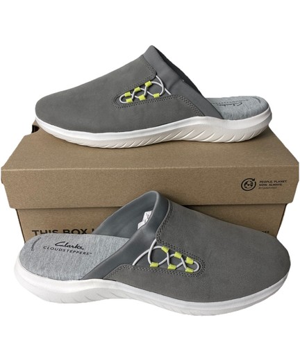Zuecos sin cordones Clarks Cloudsteppers Nova Ease gris textil para mujer talla 12 M nuevos en caja - Imagen 2 de 9
