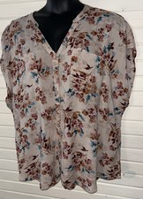 Torrid Sz PLUS 3 3X Dusty Pink Floral Challis Top Dolman Sleeve Blouse EUC