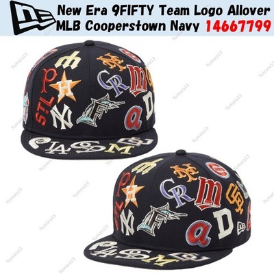 New Era 9FIFTY Team Logo Allover MLB Cooperstown Navy 14667799