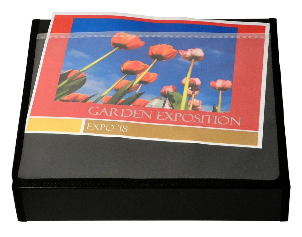 Caballete de carpeta de anillas portátil de 1,5 pulgadas con 10 bolsillos de recarga para presentaciones Foto 2 de 4