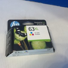 NEW Genuine HP 63XL Color Ink Cartridge F6U63AN OEM Sealed Exp 8/2026