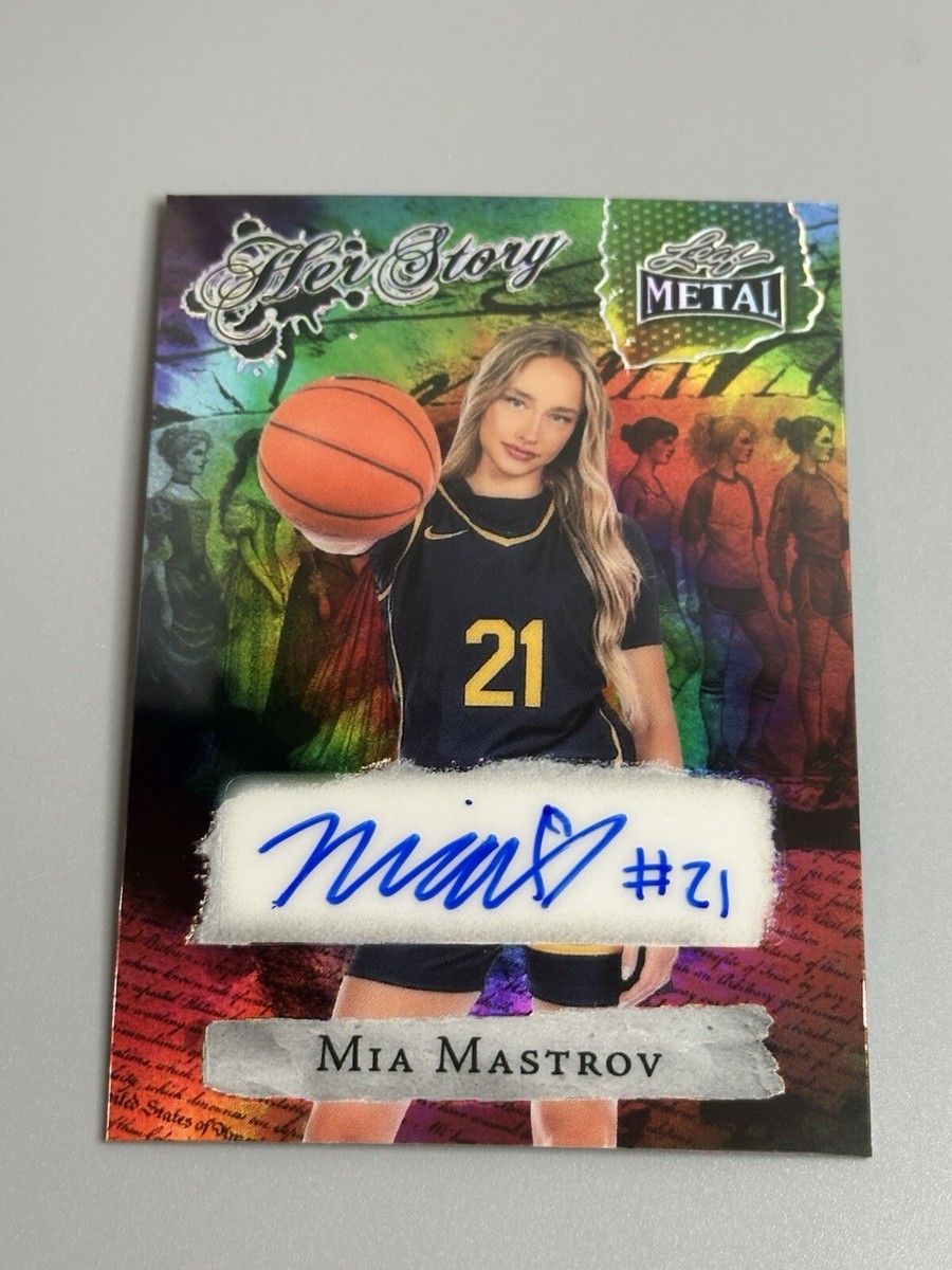 Mia Mastrov 2024 Leaf Women of Sport /2 Tie Die Her Story Auto HS-MM1 Cal