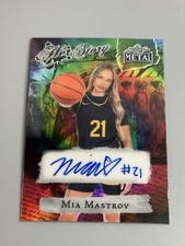 Mia Mastrov 2024 Leaf Women of Sport /2 Tie Die Her Story Auto HS-MM1 Cal