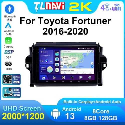 For Toyota Fortuner 2 2016-2020 Carplay Car Radio Multimedia Video Player Screen - Picture 2 of 32