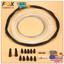 5 metres Motorcycle DIY Throttle Cable Kit Neoprene Boots Nipples Ferrules