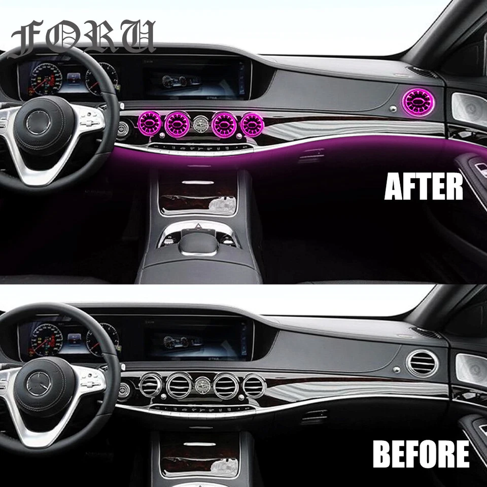 64 Colors Air Vent For Mercedes-Benz S-class W222 Interior Ambient Light Outlet Foto 3 de 4