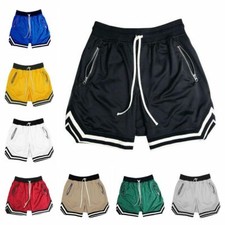 Men Mesh Shorts Half Pants Casual Gym Running Training Sportswear Comfy Summer