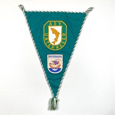 Mid-Century Angler Wimpel ASV Unterweser 30cm Verein Stoff Fisch Bremerhaven