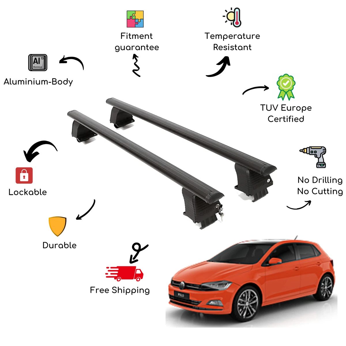 Buy VW POLO roof racks