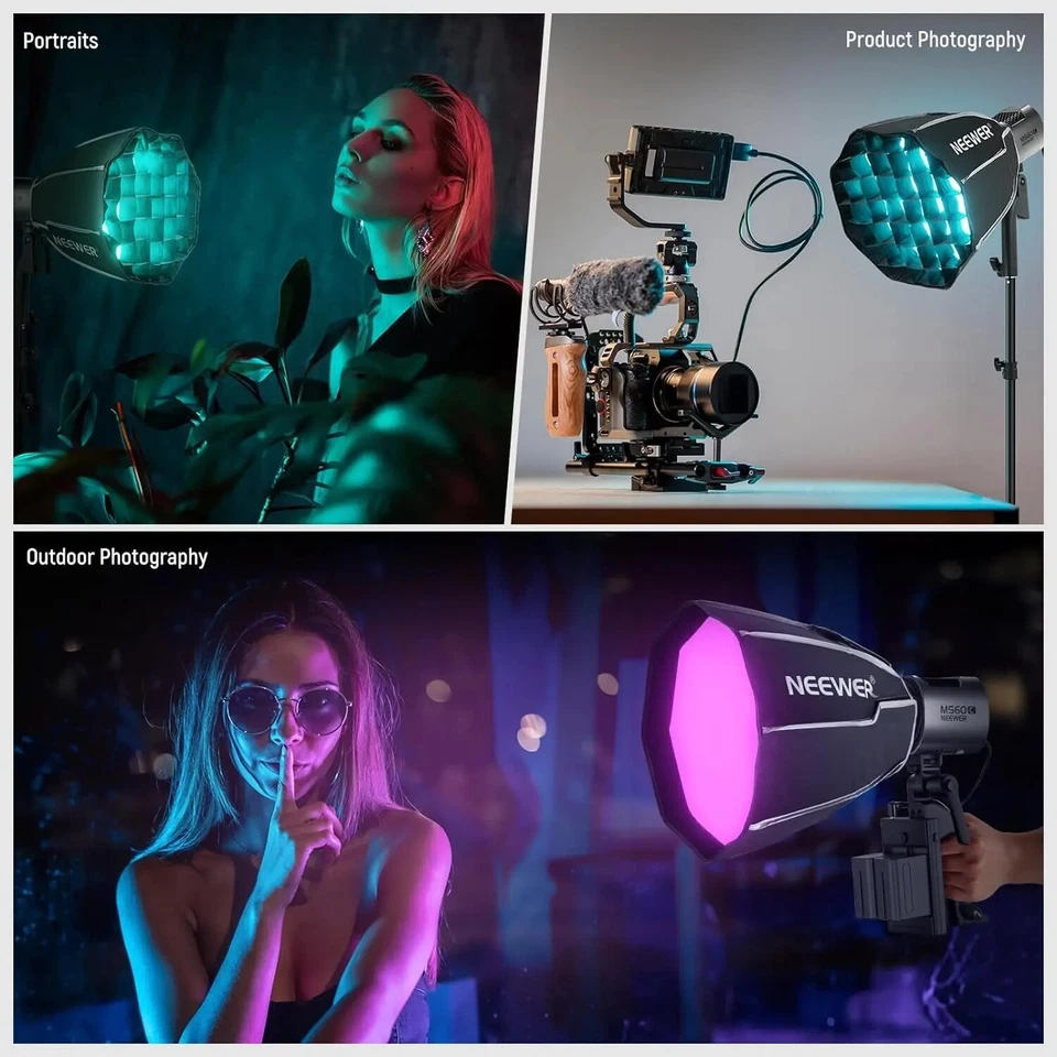 NEEWER 12'' 30cm Mini Octagonal Softbox Honeycomb for MS60 MS60B MS60C MS150B  - Image 2 of 4