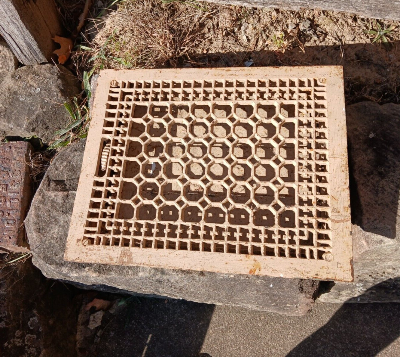 Antique Victorian Cast Iron Floor Register Vent 1890s