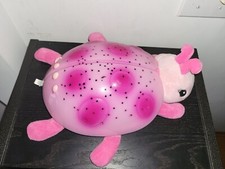 Cloud B Twilight Pink Lady Bug Plush Nightlight Projects Stars on Ceiling Video