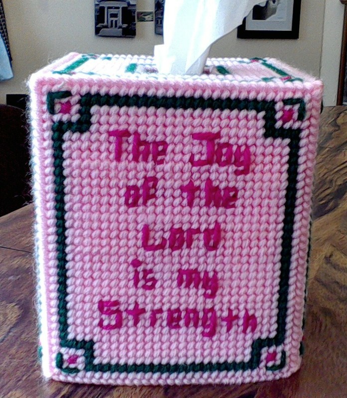 INSPIRATIONAL TISSUEBOX COVER - BOUTIQUE - SEPTEMBER - PLASTIC CANVAS