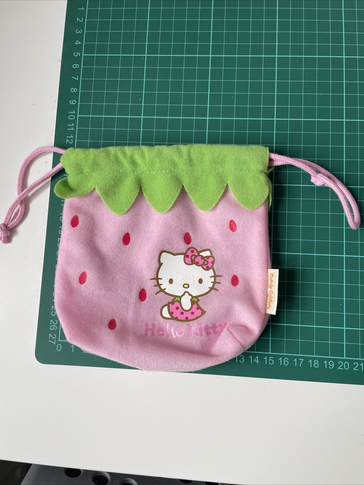 Hello Kitty Strawberry Felt Pouch Pink Kawaii Cute Ebay