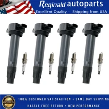 4 Ignition Coil + 4 Spark Plug UF557 For Dodge And Jeep Compass C1587 4606824AB