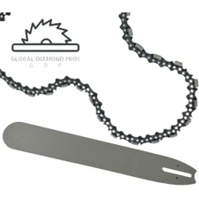 12" Diamond Chain & Guide-Bar for CSE12 Electric Concrete Chainsaw 3/8" Pitch