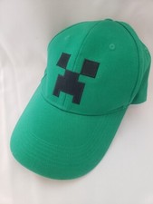 Jinx Boy's Snapback Hat Green Minecraft Embroidered Creeper Logo