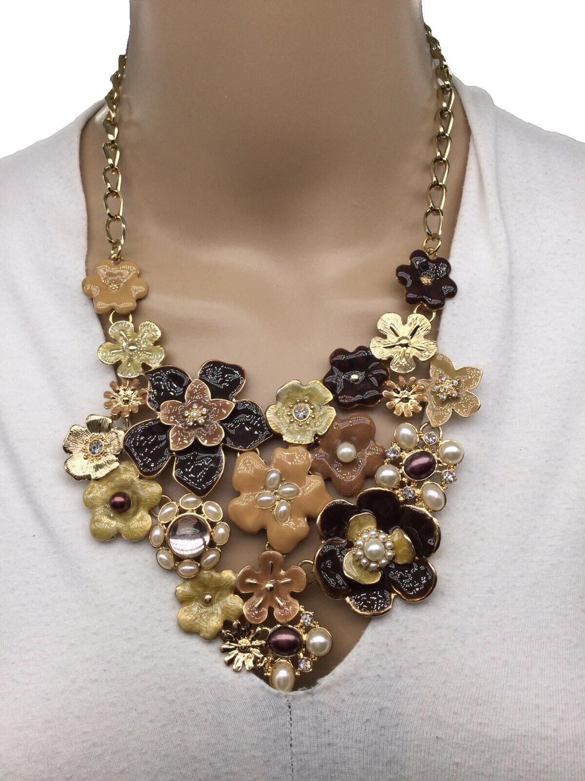 Declaração de banhado a ouro amarelo Beleza Fashion Colares e pingentes