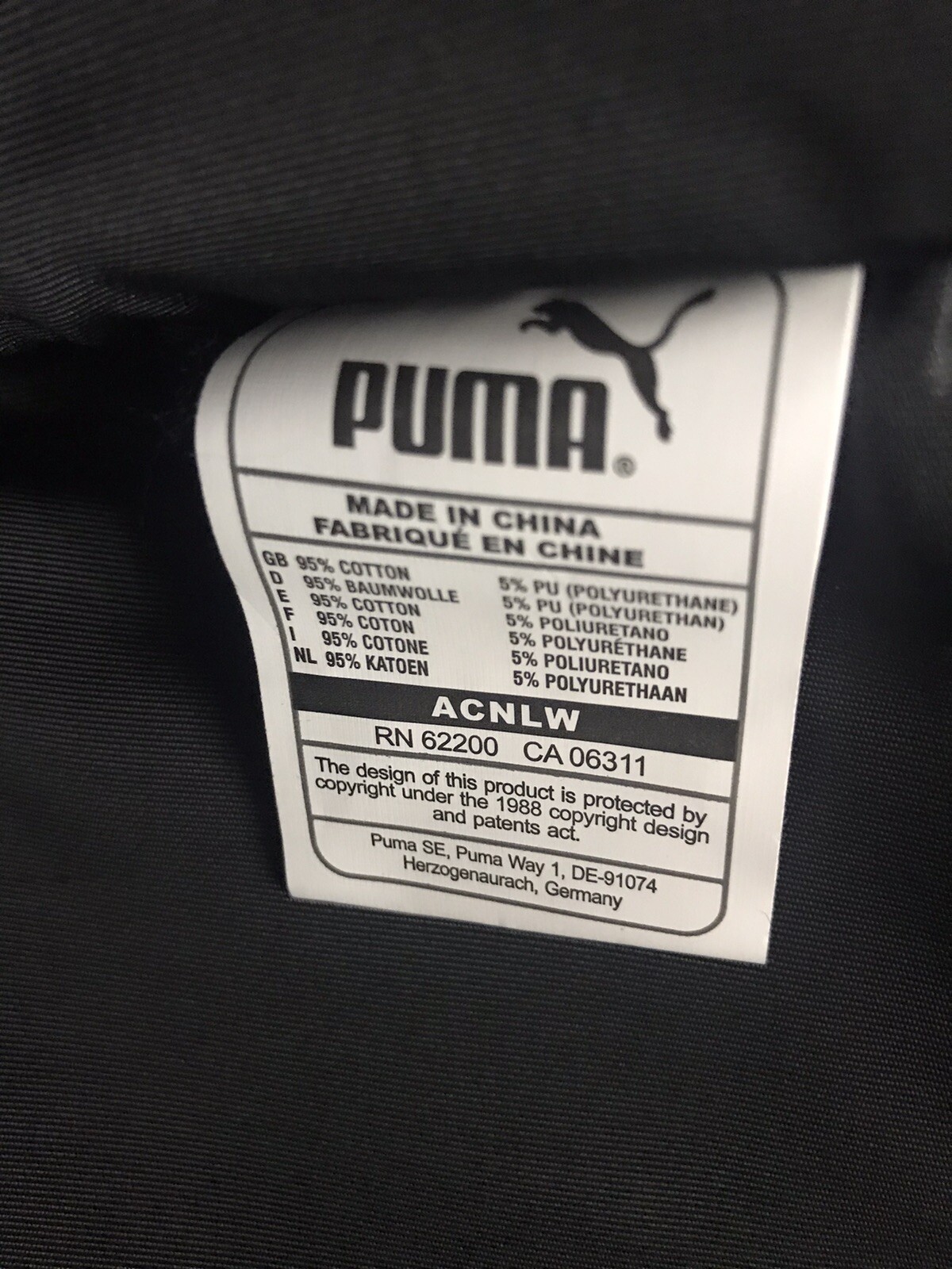 puma rn 62200 ca 06311 bag