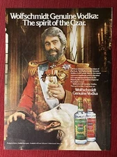 Wolfschmidt Genuine Vodka 1980 Print Ad - Great To Frame!
