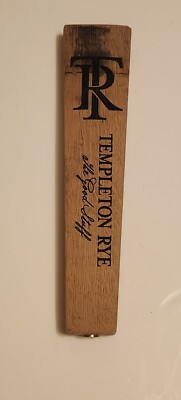 TEMPLETON RYE Beer tap handle ''The good stuff' whiskey stave Iowa New Bourbon