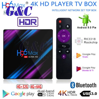 Android 9.0 smart 4K TV box H96 Max Rockchip RK3318 4GB+64GB media player / i8