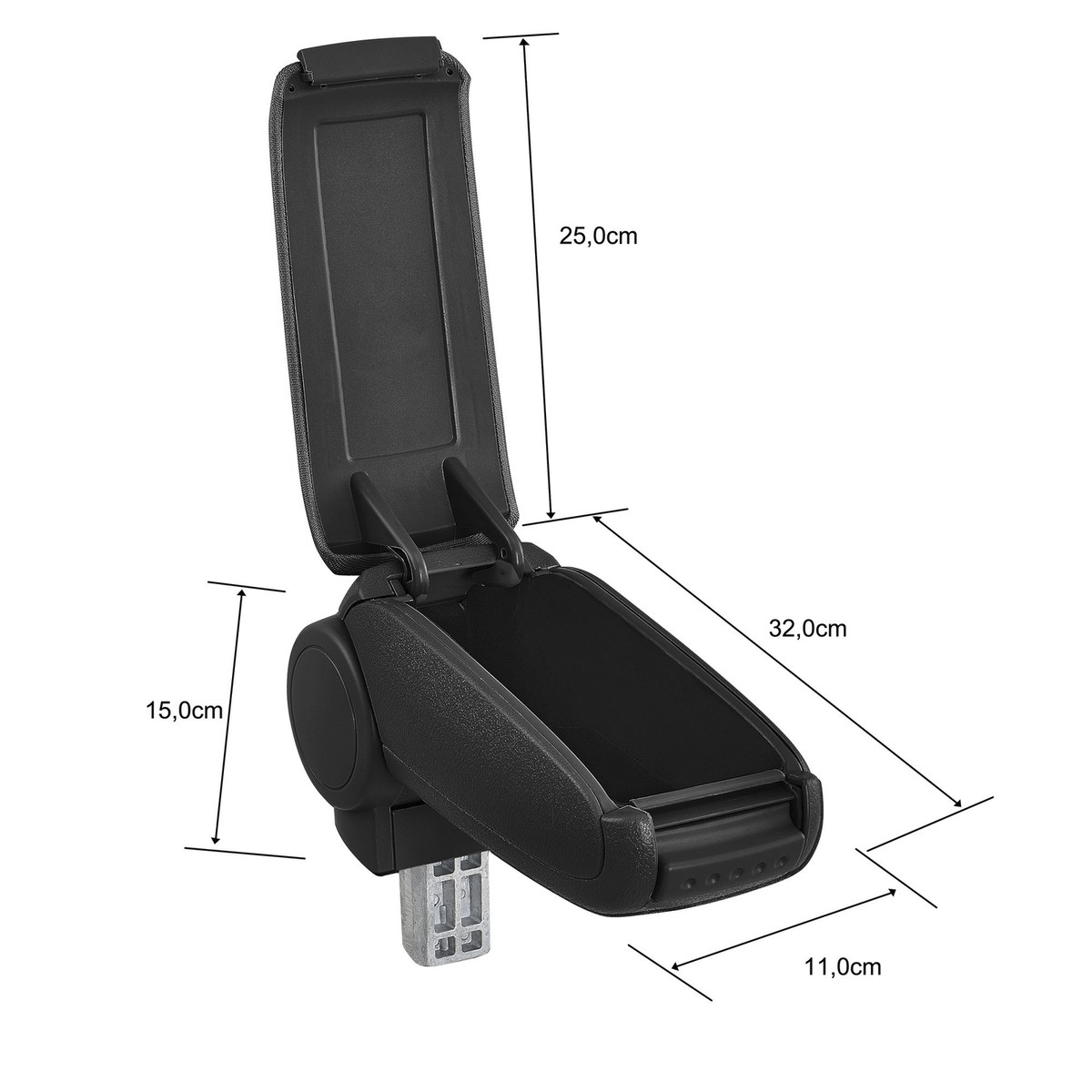 GAFAT Polo/Seat Ibiza 6/Seat Arona/Taigo 2018-2023 2024 armleuninghoezen, middenarmsteun, kussen middenconsole armleuning, bekleding bescherming, PU microvezel leer (zwart