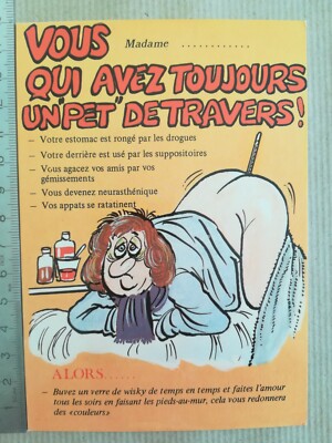 V30 postcard drawing curiosa erotic woman humor Ed. Lyna